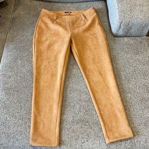 Suede ankle pants